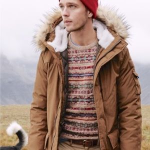 J CREW FAIR ISLE WOOL HOLIDAY SWEATER